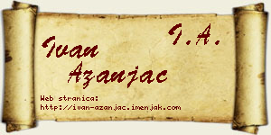 Ivan Azanjac vizit kartica